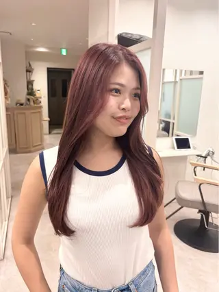 ロング ヘアアレンジ🪽🎀 艶カラー/天王寺のヘアスタイル