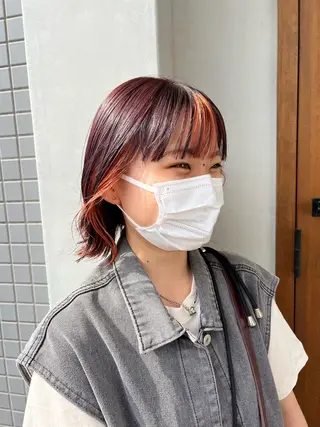 カラー funa/京都河原町 /艶髪/暖色のヘアスタイル