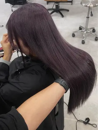 カラー Mina/岡山/矯正 ブリーチ/レイヤーのヘアスタイル