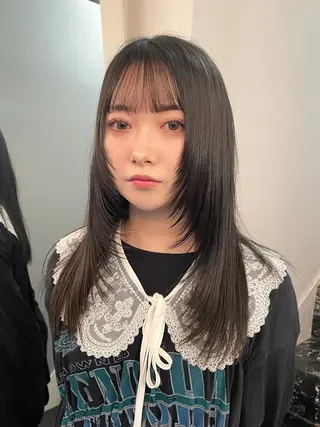 ロング ハッシュカット/ 韓国ヘア☽⋰mahoのヘアスタイル