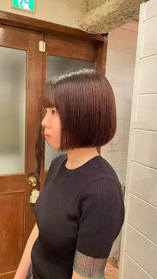 ショート ボブ/縮毛矯正/レイ ヤー♡Natsukiのヘアスタイル