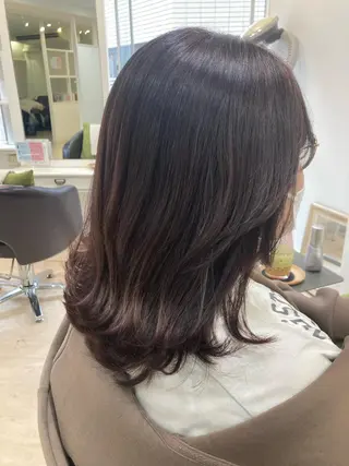 ミディアム カラー 韓国風⭐️くびれヘア 🍀高津かえでのヘアスタイル