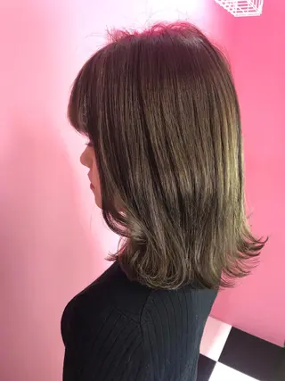 ミディアム カラー _WHITE高槻所属・_WHITE高槻店 yusukeのヘアスタイル