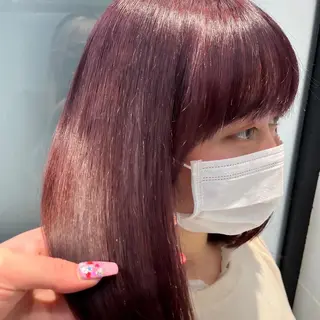 ミディアム カラー 髪質改善/縮毛矯正 艶カラー/珠聡のヘアスタイル