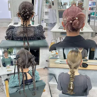 ロング ヘアアレンジ JUNSHIN🦋 ヘアセット／カラーのヘアスタイル