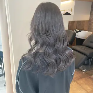 セミロング rina／ベージュ ワンホン/韓国ヘアのヘアスタイル