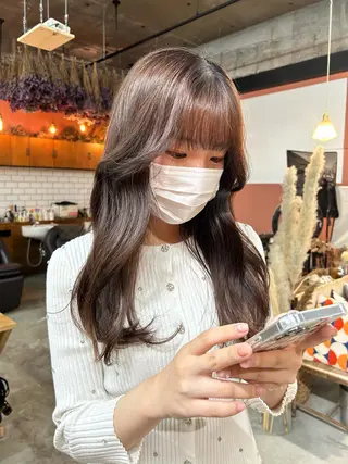 セミロング 問屋町chapter 日笠快生のヘアスタイル