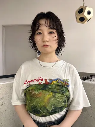 ショート カラー aika/パーマ/ ショート/伏見のヘアスタイル