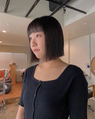 ショート カラー 板谷みさき /艶ボブ/藤沢美容室のヘアスタイル