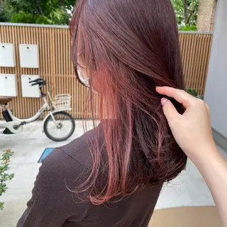 セミロング カラー 中山 まどかのヘアスタイル