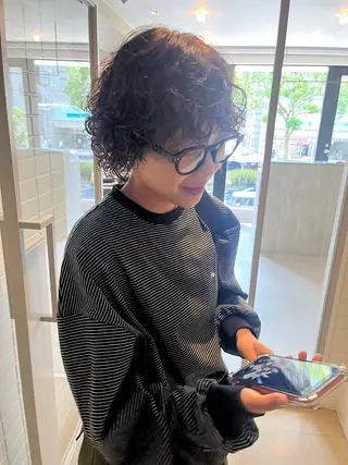 パーマ 彩葉/ブリーチ/ カットモデル栄・伏見のヘアスタイル