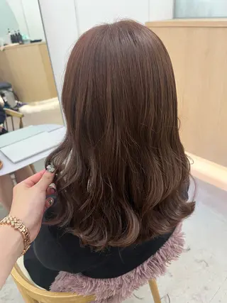 セミロング 暖色カラー／ ヘアセット🌛櫻井舞のヘアスタイル