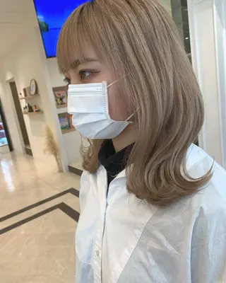 ミディアム 韓国風/顔周りカット /髪質改善RYOTAのヘアスタイル