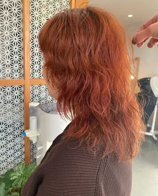 セミロング カラー ホリイ ハルカのヘアスタイル