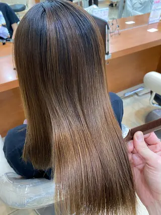 ロング コテ巻き風パーマ/ 髪質改善/河島恭平のヘアスタイル