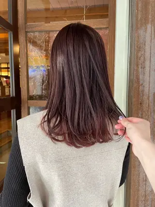 ミディアム カラー yukiho / 梅田美容室/レイヤーのヘアスタイル
