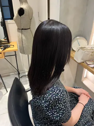 ロング パーマ ナミ🩶暗髪/暖色 ❤️/透明感/縮毛のヘアスタイル