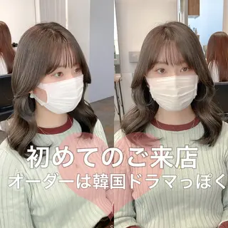 セミロング 【愛され小顔カット】 YOSHIKIヘアのヘアスタイル