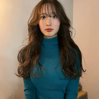 ロング 舟橋耀/ブリーチカラ ー/レイヤーカットのヘアスタイル