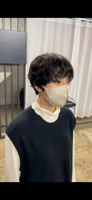 ショート パーマ ボブ/透明感カラー EMIRIのヘアスタイル