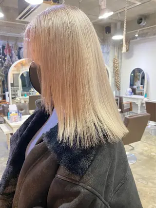 セミロング カラー Piaコータロー ハイトーン&‪ボブのヘアスタイル