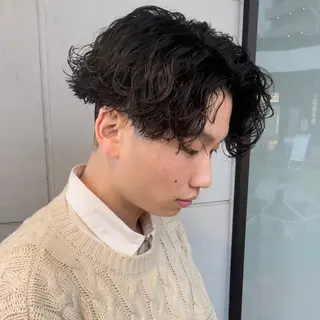 ショート パーマ メンズ メンズヘア特化 崎田 成人のヘアスタイル