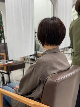 ショート カラー ハイライト&曲がる 縮毛矯正特化 玉置のヘアスタイル