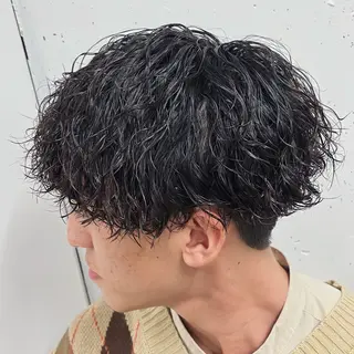 ミディアム パーマ メンズ 立川/メンズパーマ 厚進太郎のヘアスタイル
