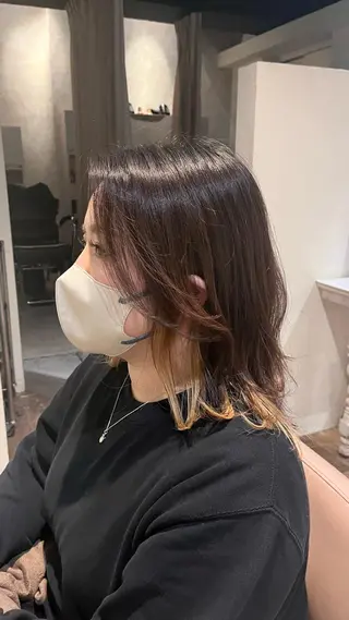ミディアム 田中 鈴乃のヘアスタイル