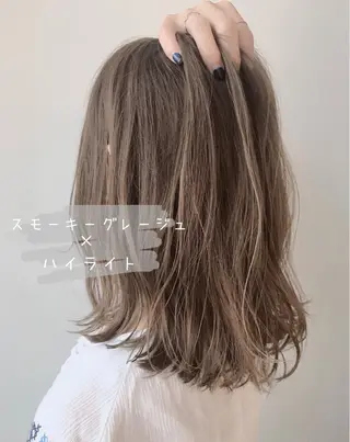 セミロング カラー ヘアアレンジ パーマ×ウルフカット koya☆のヘアスタイル