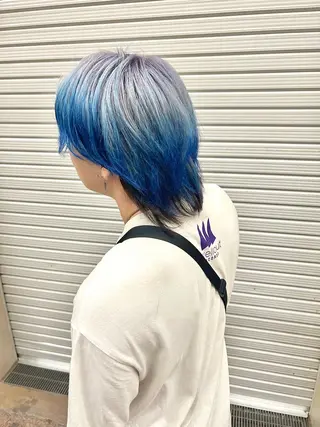 ショート カラー メンズ Via  京都烏丸所属・ハイトーン/髪質改善 /レイヤー/りなのヘアスタイル