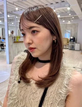 ミディアム 韓国ヘア 🎀華澄のヘアスタイル