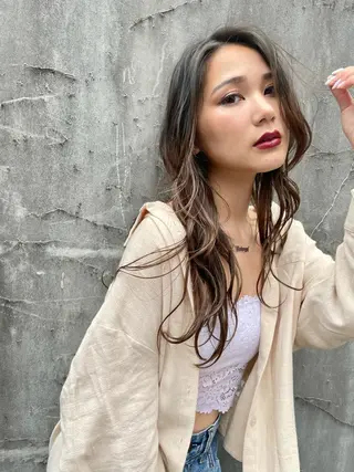 ロング カラー 髪質改善/縮毛矯正 ツヤ髪🩷さつきのヘアスタイル