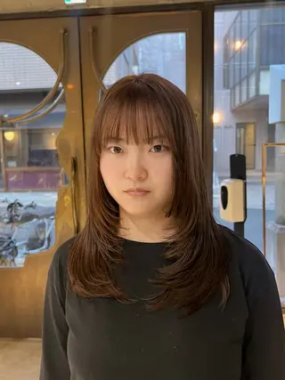 ロング カラー ヘアアレンジ グレージュ/艶髪矯正 🪐takushiのヘアスタイル