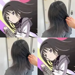 ロング カラー インナー/デザイン/ 白髪染め/しゅうとのヘアスタイル