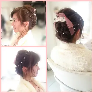 セミロング カラー ヘアアレンジ Hair VERDEのヘアスタイル