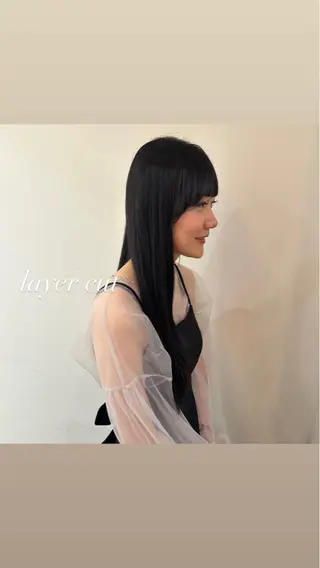 ロング カラー ヘアアレンジ 飯島 美海のヘアスタイル