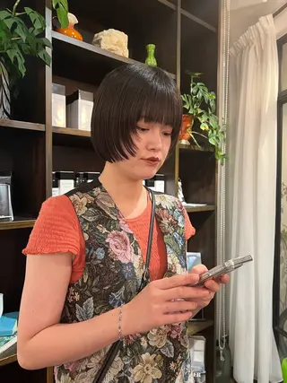 ショート デザインパーマ 加藤園のヘアスタイル