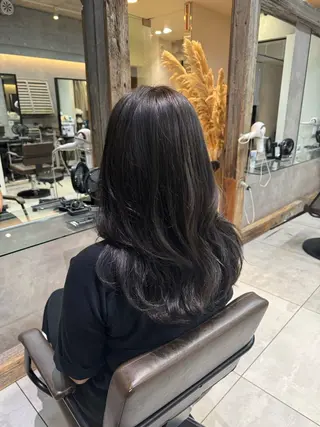 セミロング rioカット縮毛 矯正♡韓国レイヤーのヘアスタイル