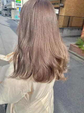 セミロング カラー 似合わせカラーパーマ 🌿kitin米川のヘアスタイル