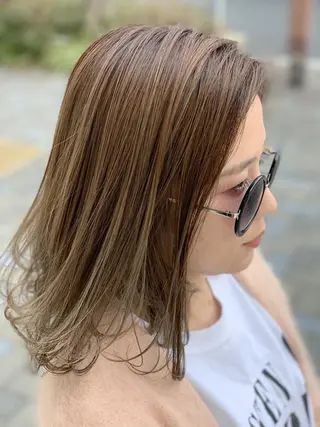 ミディアム カラー SALOWIN名古屋本山店所属・🍏ナガヤマ ヒデアキ🍏のヘアスタイル