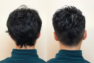 ショート メンズ Of HAIR所属・✨デザインカラー✨ ハイトーン　森貴章のヘアスタイル