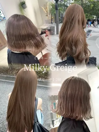 カラー 加藤芽実カラーリスト /ミルクティーカラーのヘアスタイル