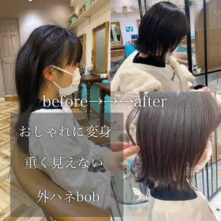ショート ボブ韓国風レイヤー 髪質改善/畠中ケントのヘアスタイル
