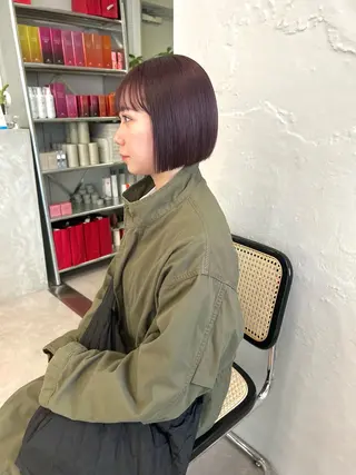 ショート 梅田/ベージュ／ 艶カラー／三宅空翔のヘアスタイル