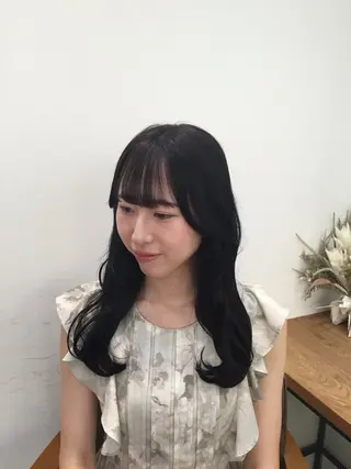 セミロング カラー 高島 未旺のヘアスタイル
