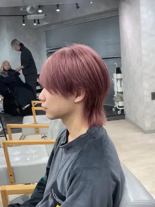 カラー メンズ クルミ🤍 ミルクティーベージュのヘアスタイル
