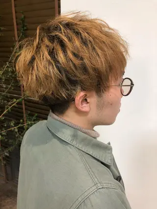 ショート ヘアアレンジ メンズ ❣️倉敷❣️美髪 カラー能登一成のヘアスタイル