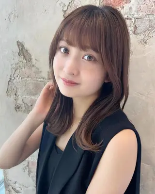 ロング カラー 🧡くびれヘア/前髪 顔周り🧡久原結衣のヘアスタイル