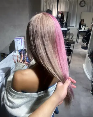 カラー Seleneコウキ ブリーチ/ハイトーンのヘアスタイル